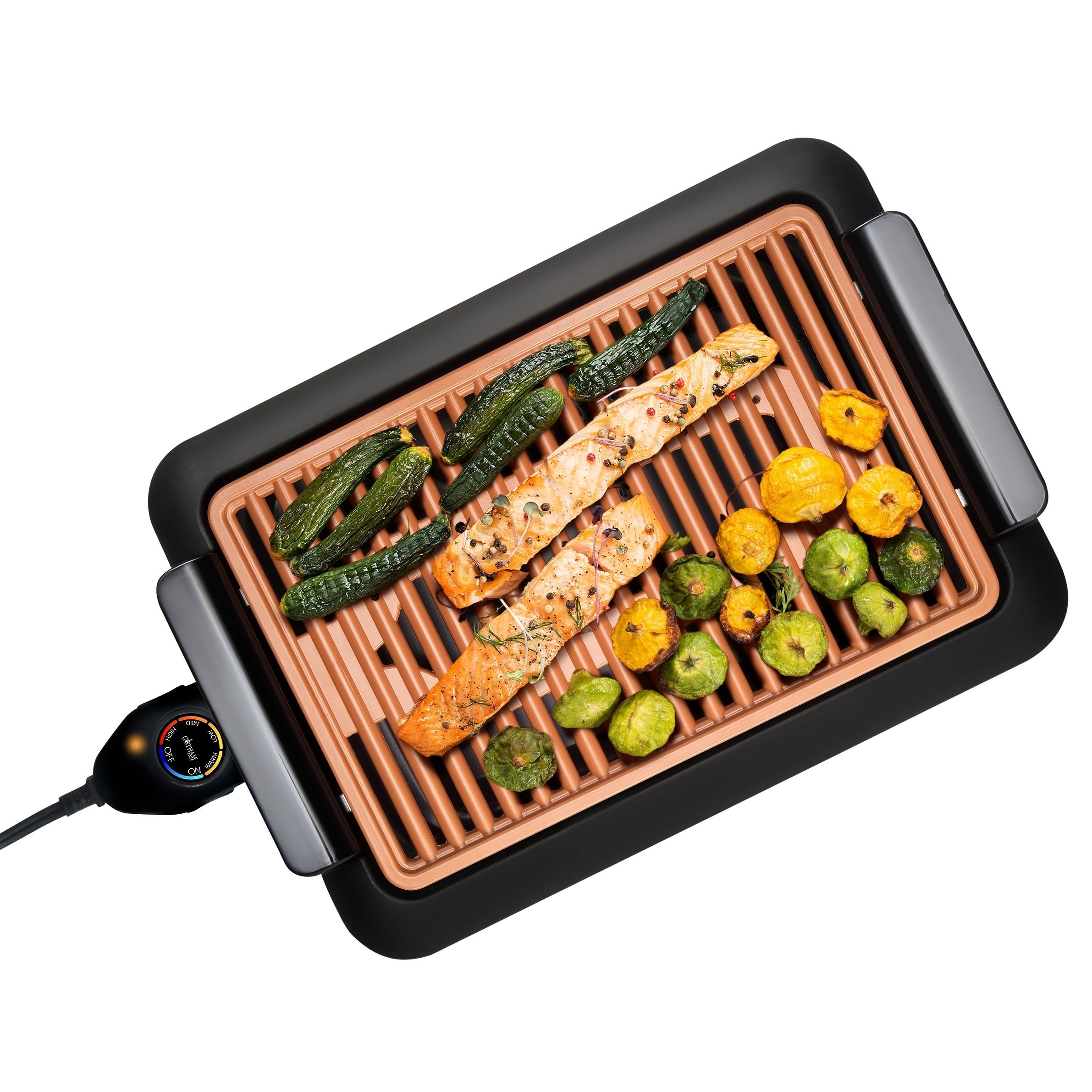 Gotham Steel Large 18x13 Copper Non stick Smokeless Indoor Grill