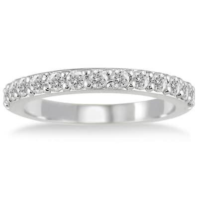 1/2 Carat TW Diamond Wedding Band in 10K White Gold