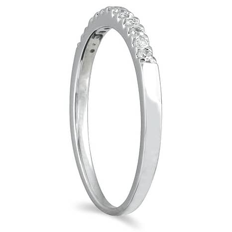 1/6 Carat TW Diamond Wedding Band in 10K White Gold