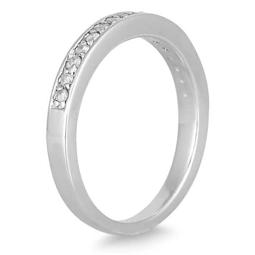 1/4 Carat TW Diamond Wedding Band in 10K White Gold