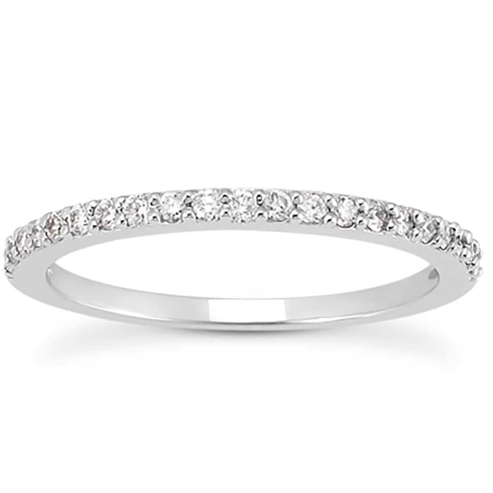 Marquee 1/4 Carat TW White Diamond Band in 10K White Gold (K-L Color, I2-I3 Clarity)