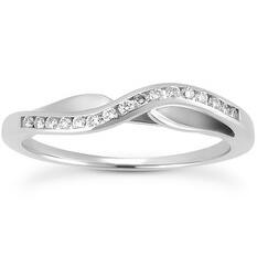1/10 Carat TW Diamond Band in 10k White Gold