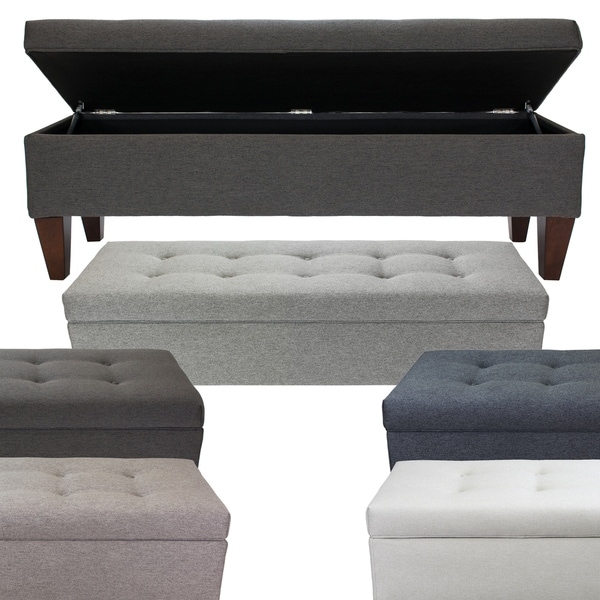 Shop Brooke CORONA Fabric Wood 10 Button Tufted Long