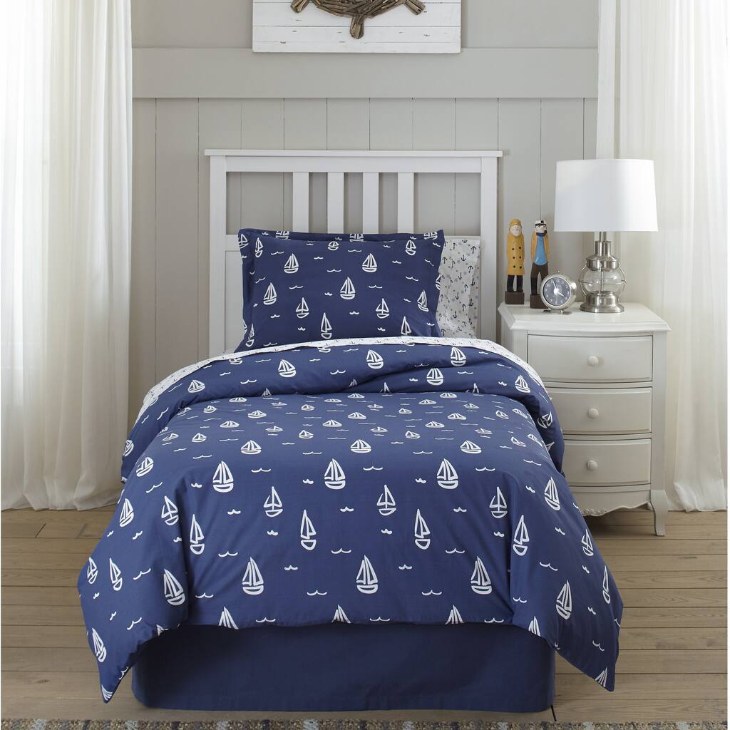 Lullaby Bedding Away at Sea Printed Duvet Set