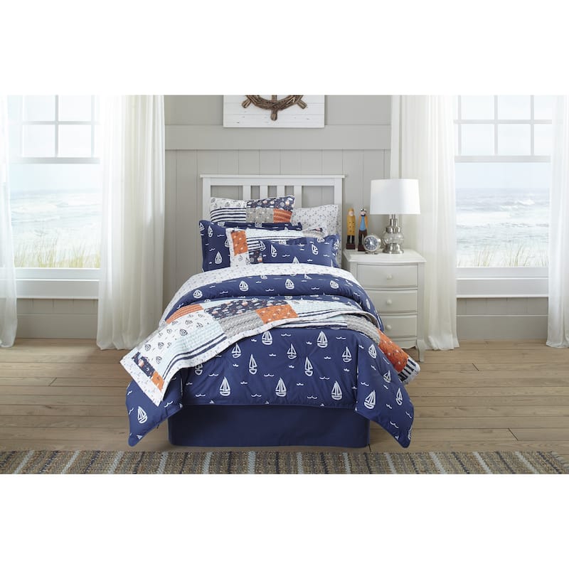 Lullaby Bedding Away at Sea Printed Boudoir Pillow