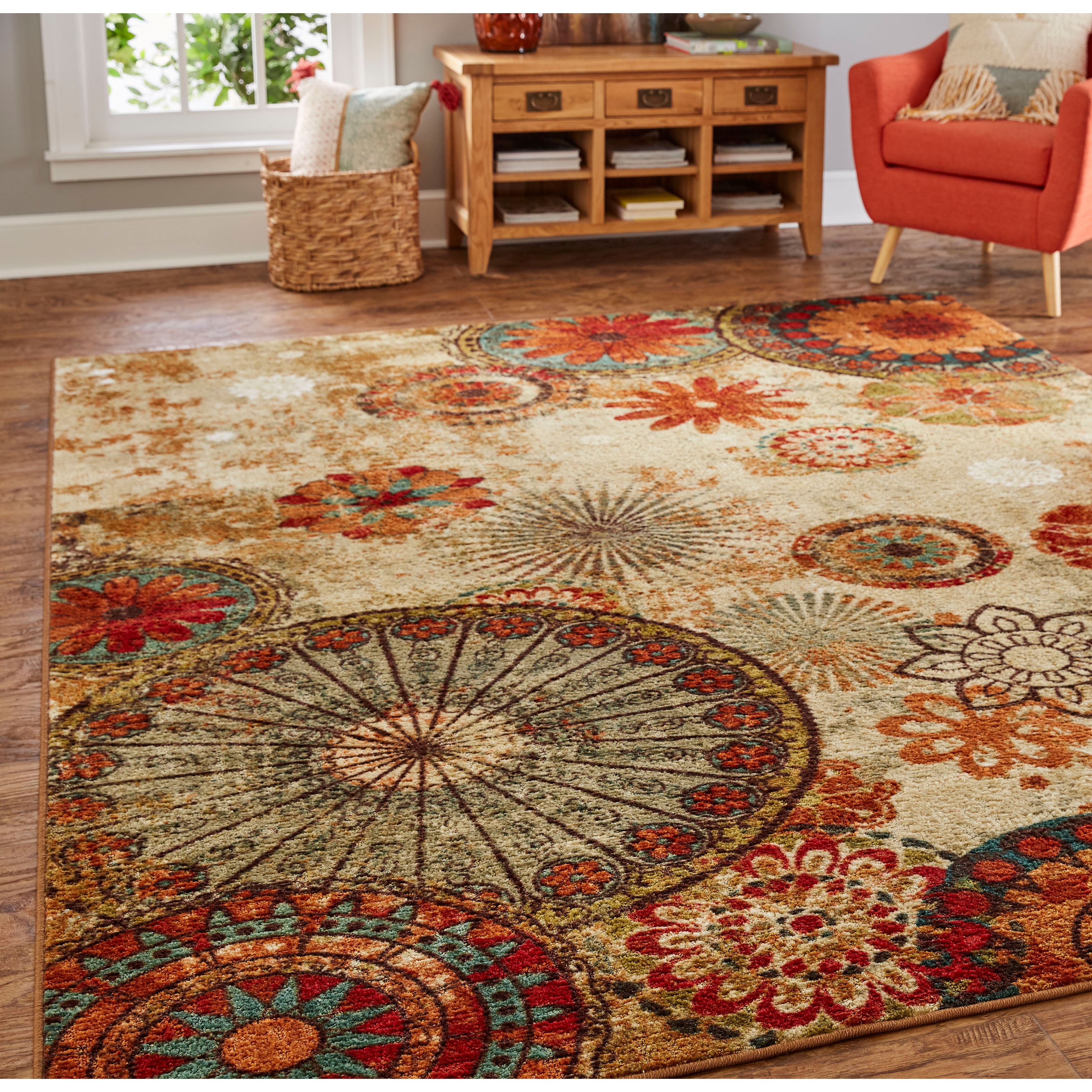 Shop Mohawk Home Strata Caravan Medallion Multicolor Area Rug 5' x 8
