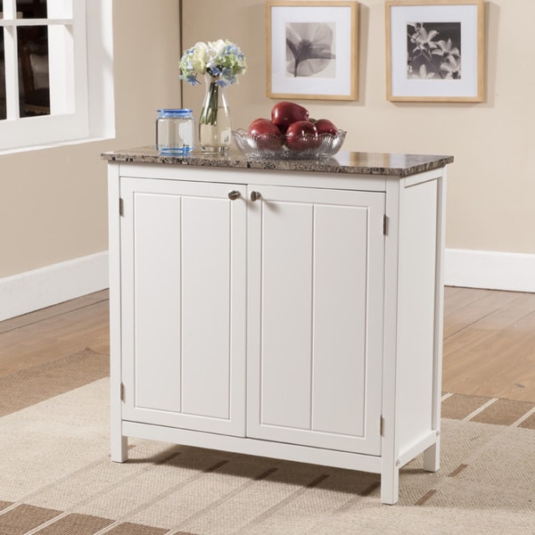 Grey White Marble Kitchen Islandtable shop porch den izard white and faux marble kitchen island cabinet on sale free shipping today overstock 20640037