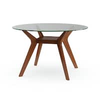 Carson Carrington Videbaek Walnut Dining Table Base - 30.25" x 28.75" x 30.25"
