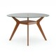 Carson Carrington Videbaek Walnut Dining Table Base - 30.25" x 28.75" x 30.25" - Thumbnail 1