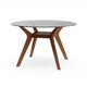 Carson Carrington Videbaek Walnut Dining Table Base - 30.25" x 28.75" x 30.25" - Thumbnail 2
