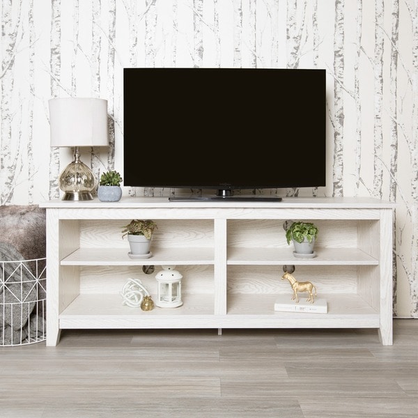 Havenside Home Jacksonville 58" TV Stand Console - White Wash - 58 x 16 x 24h