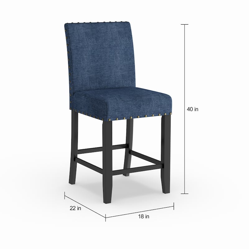 Strick & Bolton Gallaccio Contemporary 25-inch Fabric Stool (Set of 2)