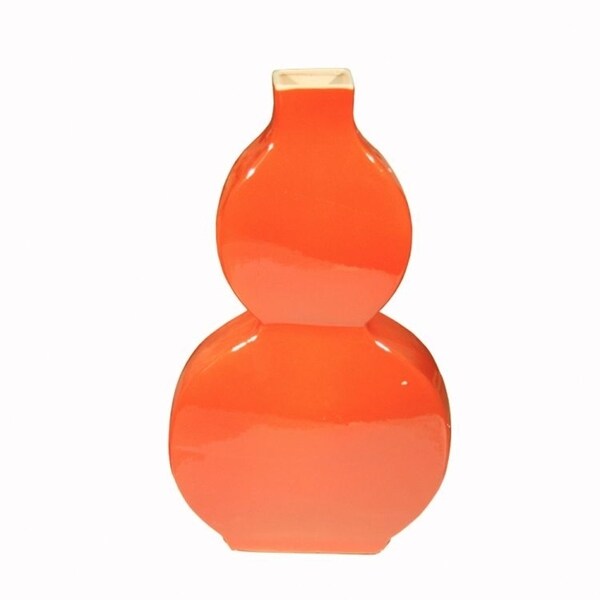 Handmade Flat Gourd Crackle Vase