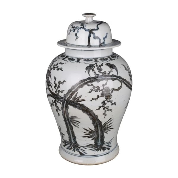 Handmade Dynasty Magpie Plum Blossom Temple Jar