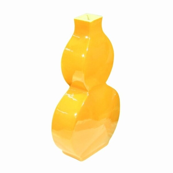 Handmade Flat Gourd Crackle Vase