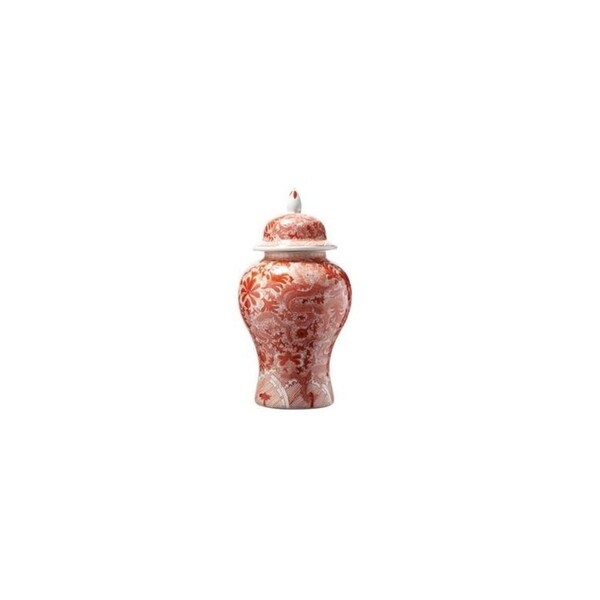 Handmade Dragon and Floral Motif Temple Decorative Urn