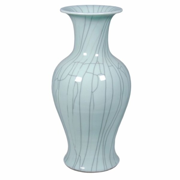 Handmade Crackle Fish Tail Vase