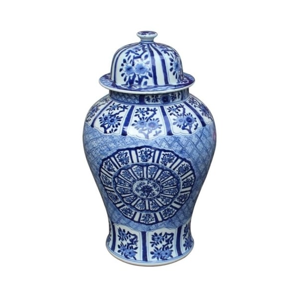 Handmade Medallion Plum Blossom Temple Jar