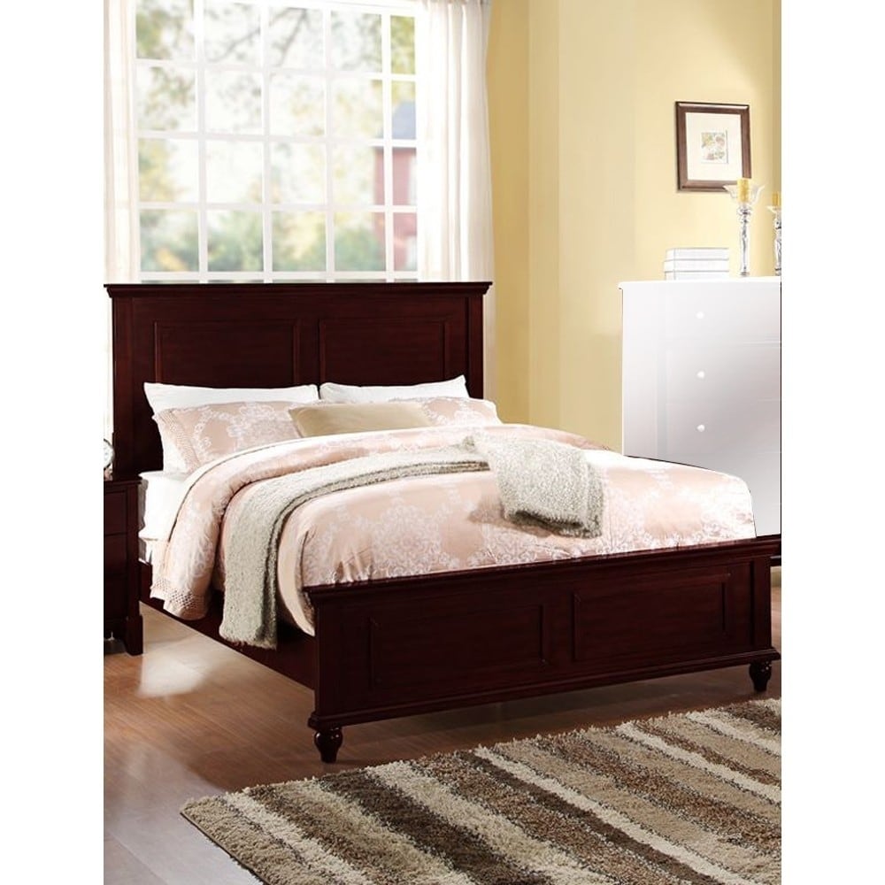 wood cal king bed