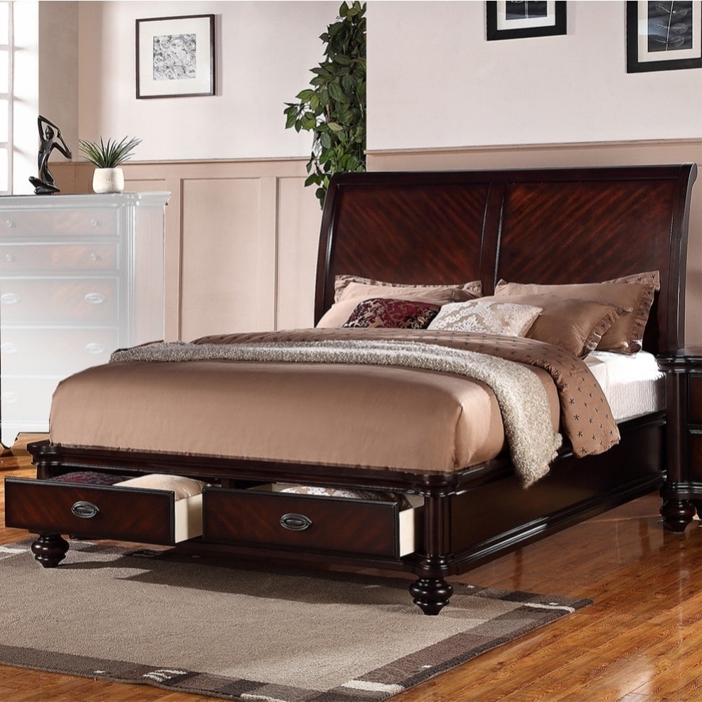 Shop Immaculate Wooden Queen Bed With 2 Under Bed Drawers Smooth