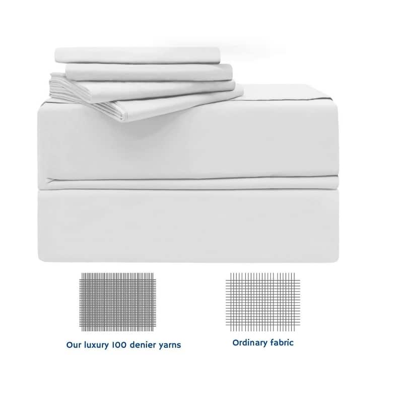 Simply the Best Luxury 6-Piece 620 Thread Count 100% Cotton Bed Sheet Set