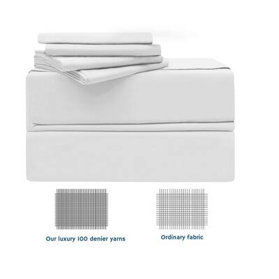 Simply the Best Luxury 6-Piece 620 Thread Count 100% Cotton Bed Sheet Set