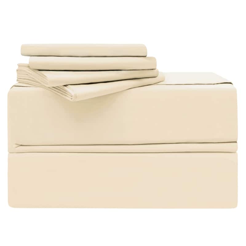 Simply the Best Luxury 6-Piece 620 Thread Count 100% Cotton Bed Sheet Set