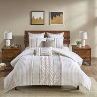 INK+IVY Imani Ivory Cotton 3-piece Duvet Cover Set