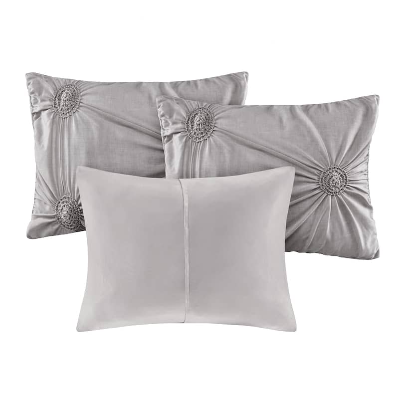 Madison Park Lorilyn Dark Gray 6-piece Day Bed Cover Set with Elastic Embroidery
