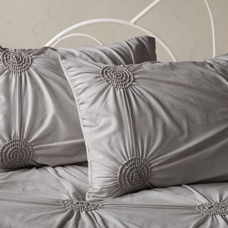 Madison Park Lorilyn Dark Gray 6-piece Day Bed Cover Set with Elastic Embroidery