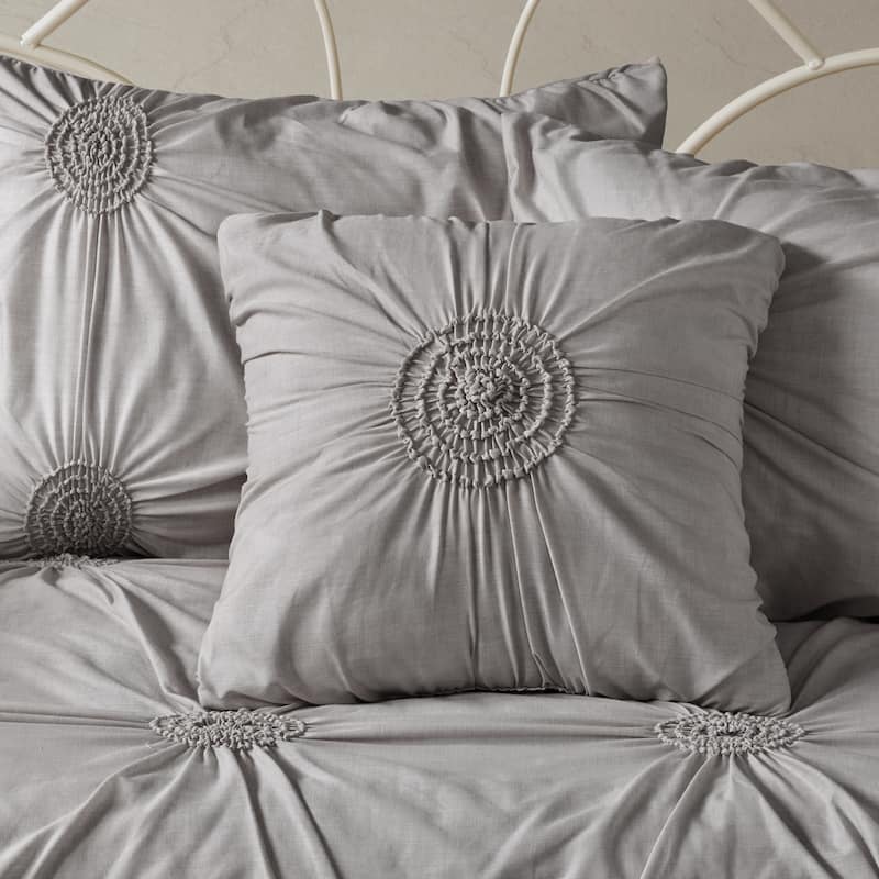 Madison Park Lorilyn Dark Gray 6-piece Day Bed Cover Set with Elastic Embroidery
