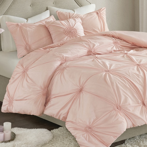 plain pink quilt cover