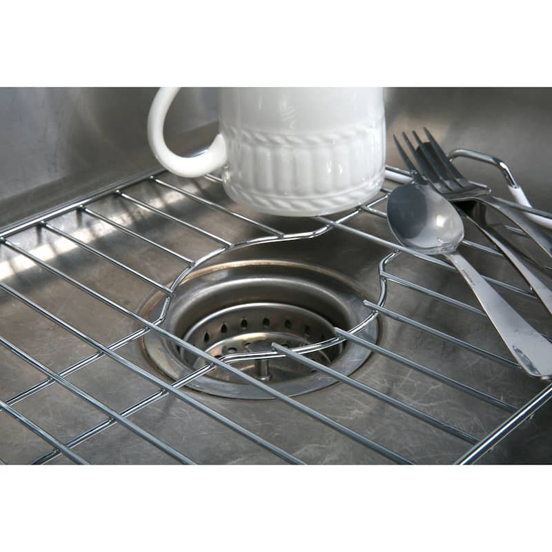 Kitchen Details Medium Chrome Sink Protector - 10.6"x12.5"x.75"