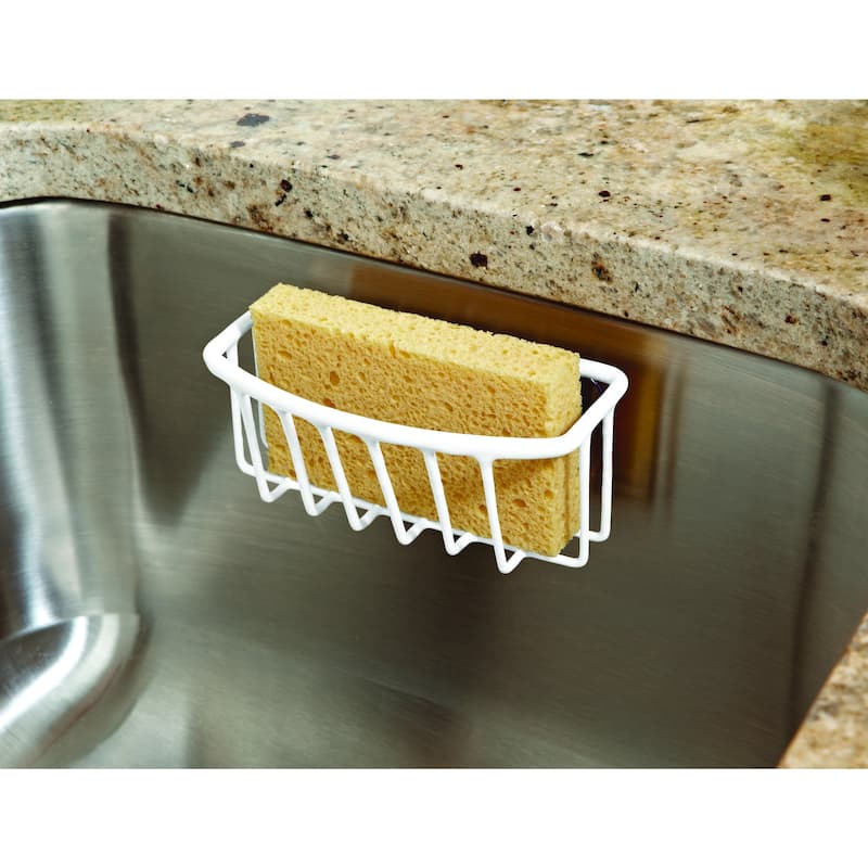 Kitchen Details Sponge Holder in White - 5.5"X2.6"X2.4"