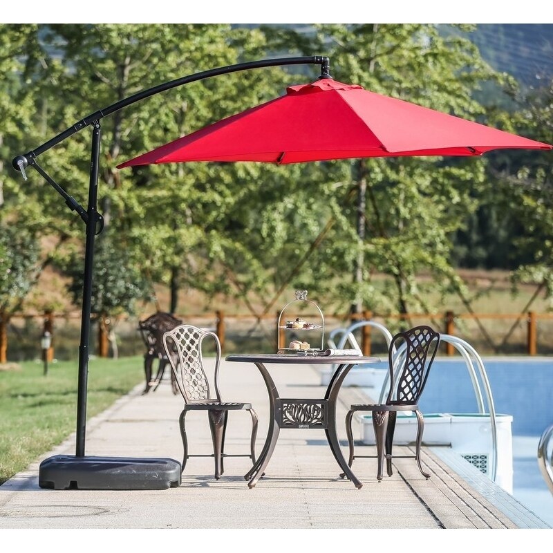 freestanding patio umbrella with base