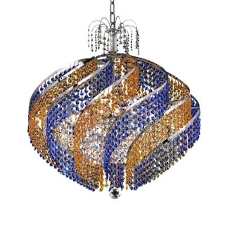Fleur Illumination Collection Chandelier D:26in H:25in Lt:15 Chrome Finish (Chrome/swarovski elements crystals) - Chandeliers For Bedrooms by Overstock.com