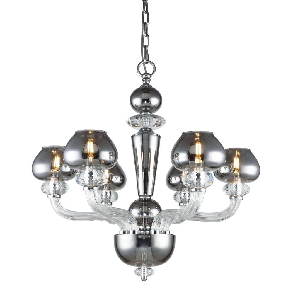 Six Light Weathered Silver Up Chandelier Six Light Weathered Silver Up Chandelier