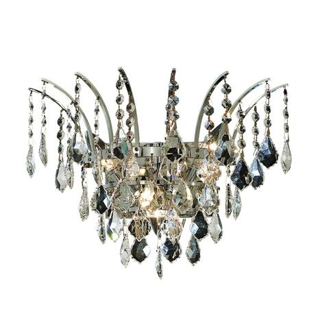 Fleur Illumination Collection Wall Sconce D:16in H:13in E:8in Lt:3 Chrome Finish