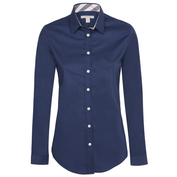 burberry shirt womens blue