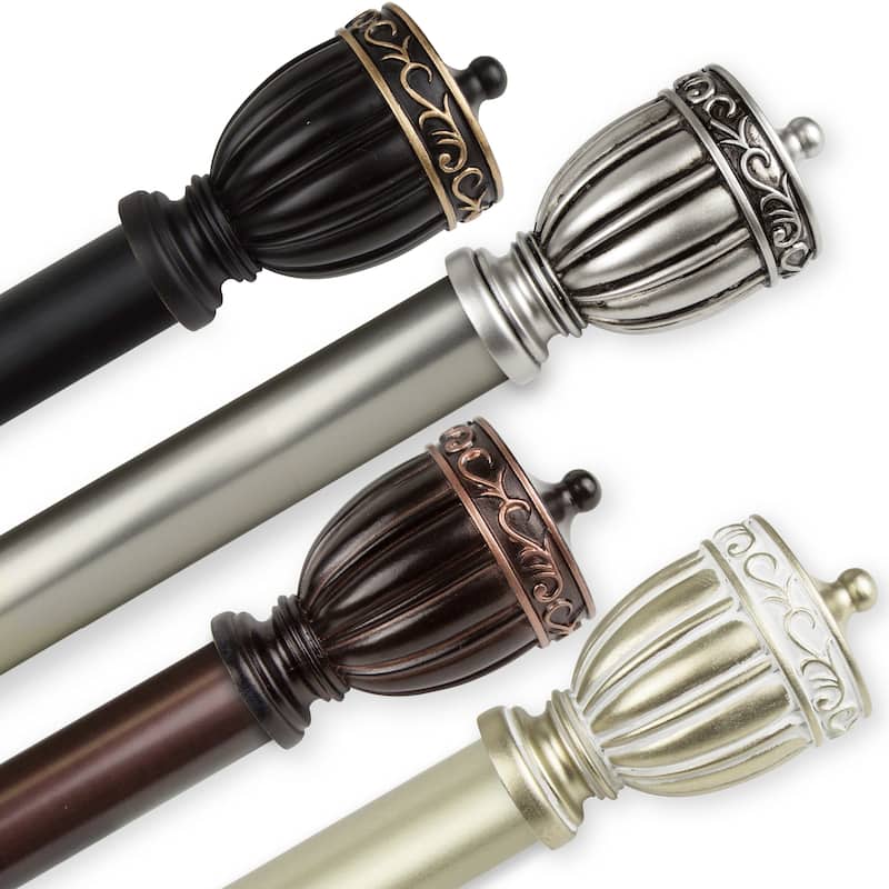 InStyleDesign Risler 1 inch Diameter Adjustable Curtain Rod