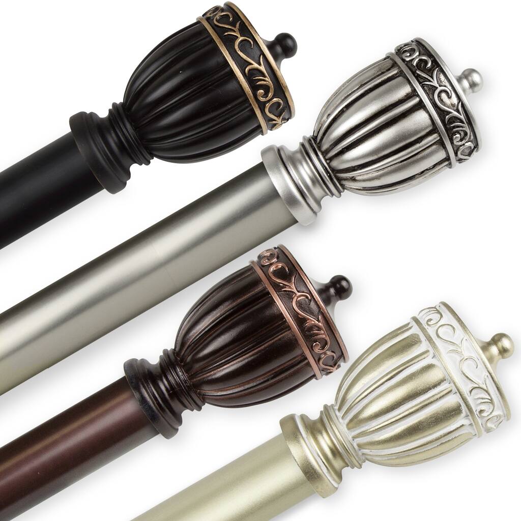 InStyleDesign Risler 1 inch Diameter Adjustable Curtain Rod