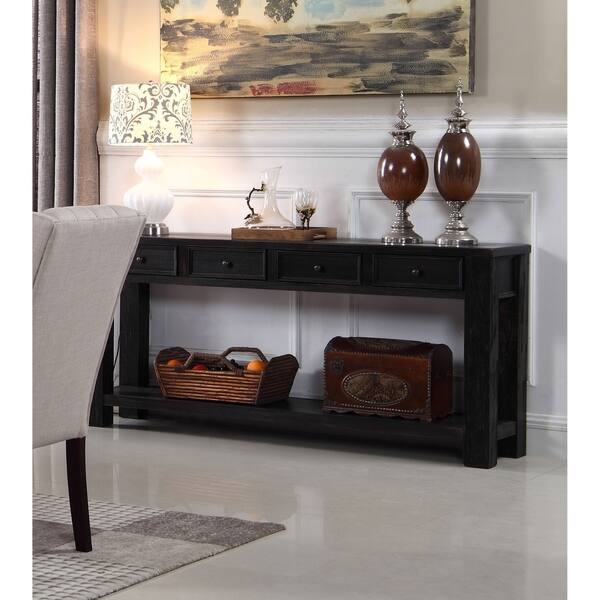 Best Master Furniture Long Antique Black Sofa Table On Sale