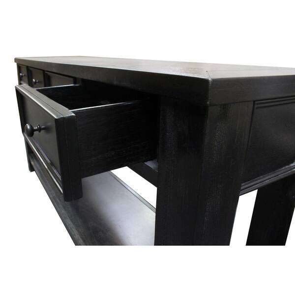 Shop Best Master Furniture Long Antique Black Sofa Table Free