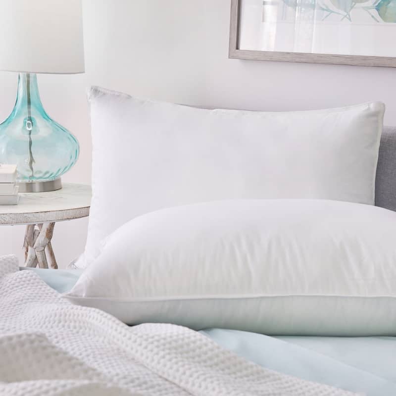 1221 Bedding Hotel Feather and Down Chamber Pillow - White