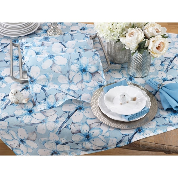 Dewy Floral Watercolor Tablecloth - 55" x 55"