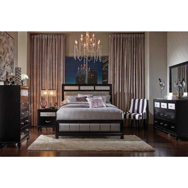 Hughes Allura 5 Piece Bedroom Set With Bed Chest Nightstand Dresser And Mirror Overstock 20656761