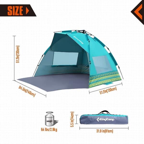 Shop Kingcamp Pop Up Changing Tent Detachable Floor Portable With Carry Bag Overstock 20657399