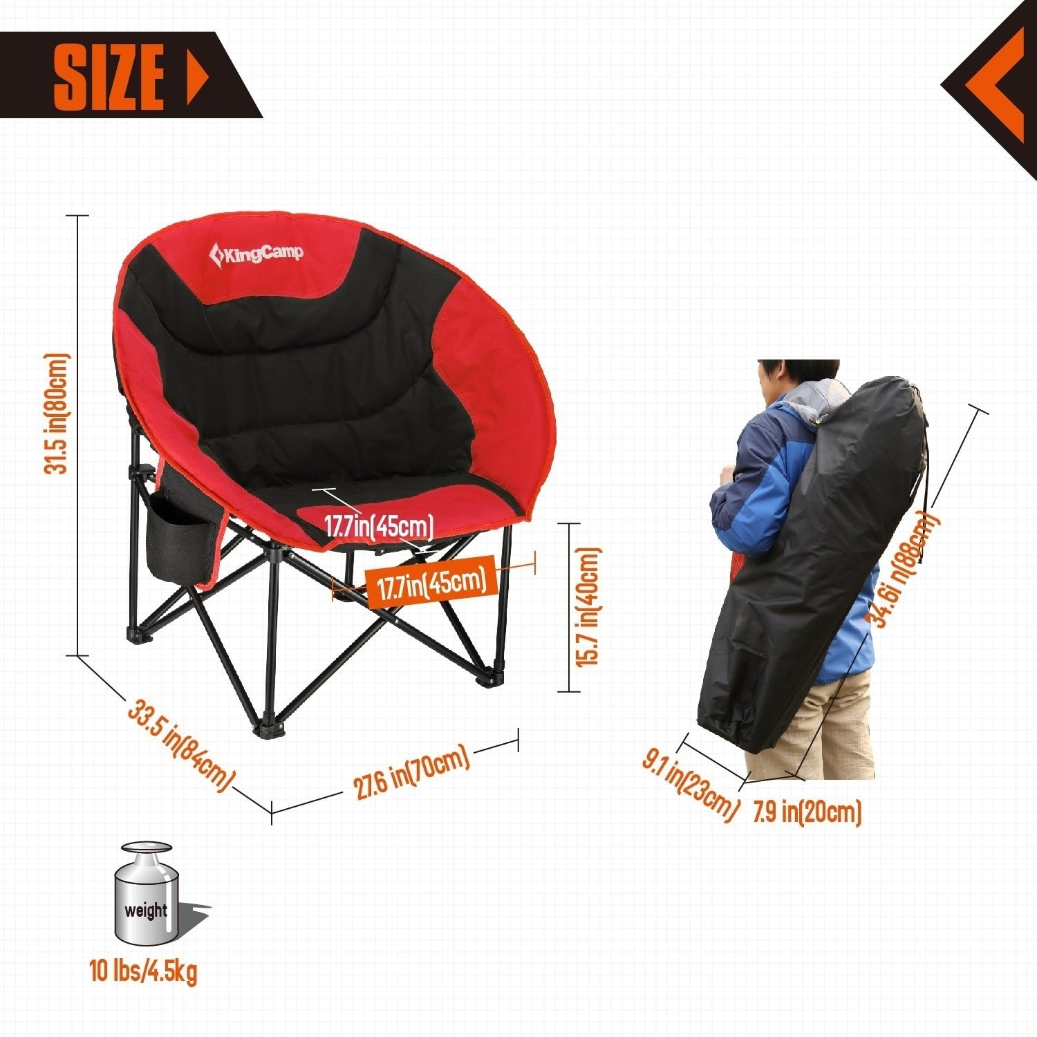 saucer camping chair