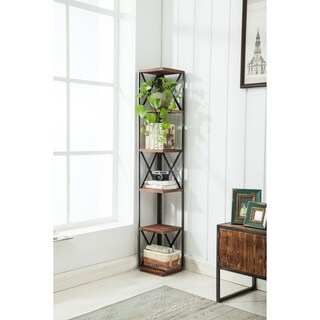 corner book shelf black