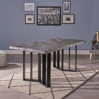 Francesca Farmhouse Rectangle Light-Weight Concrete Picnic Dining Table by Christopher Knight Home